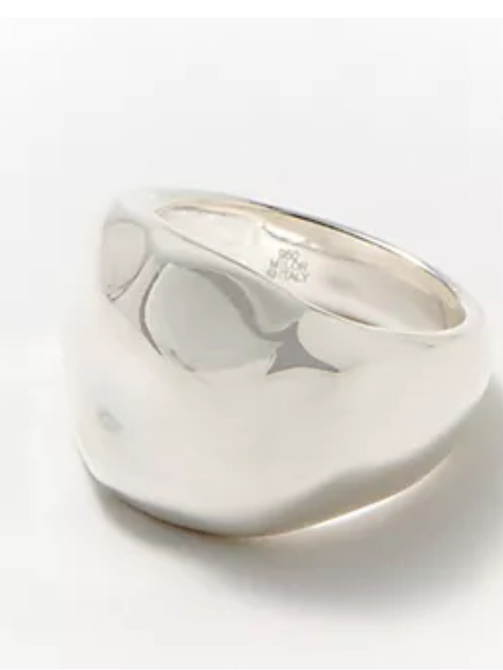 QVC Polished Silver Dome Band Ring Size 7
